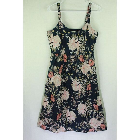 Cynthia Rowley 100% Linen Dress Floral Botanical Print Womens Size 8 - Picture 1 of 9